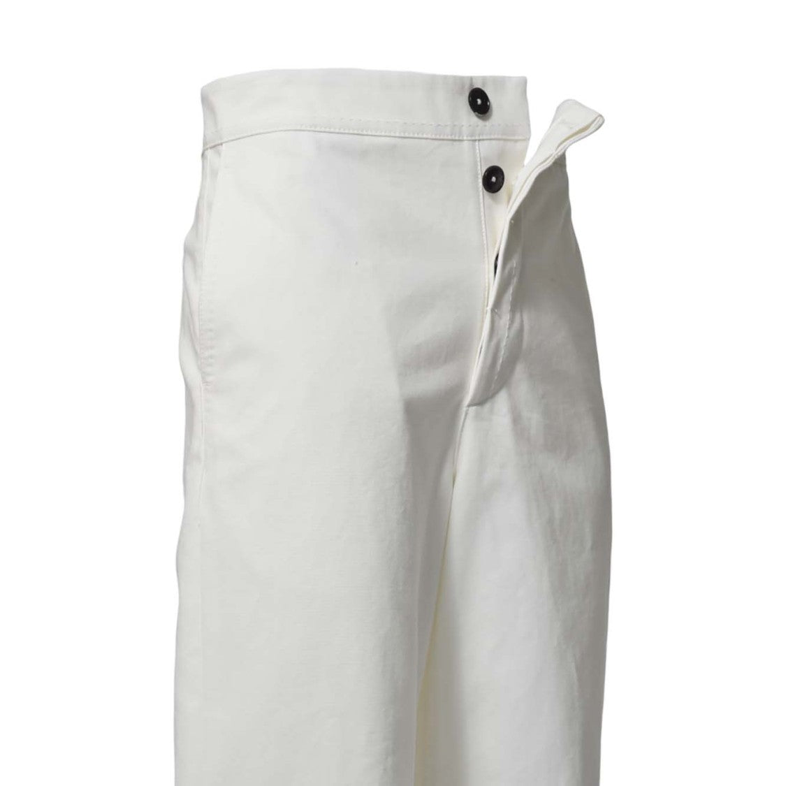 Jil Sander Straight-Leg White Trousers With High Waist