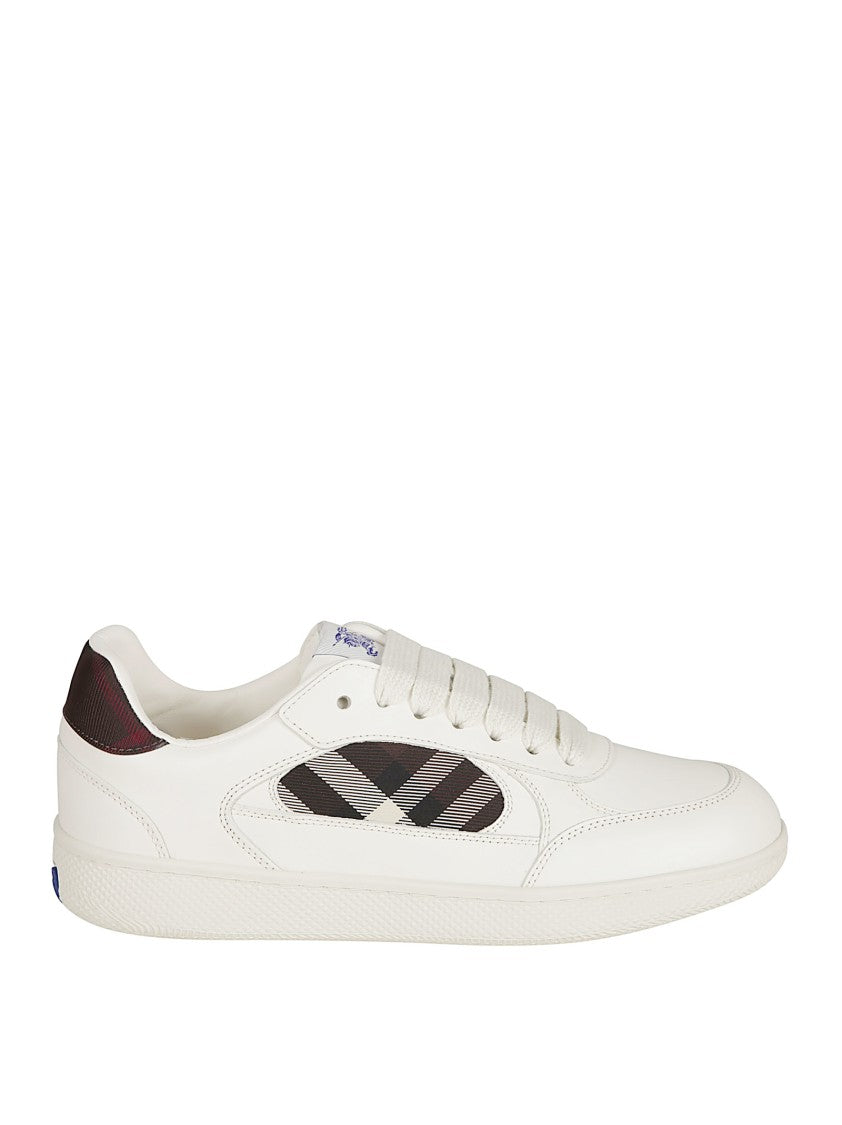 Burberry White Leather Sneakers