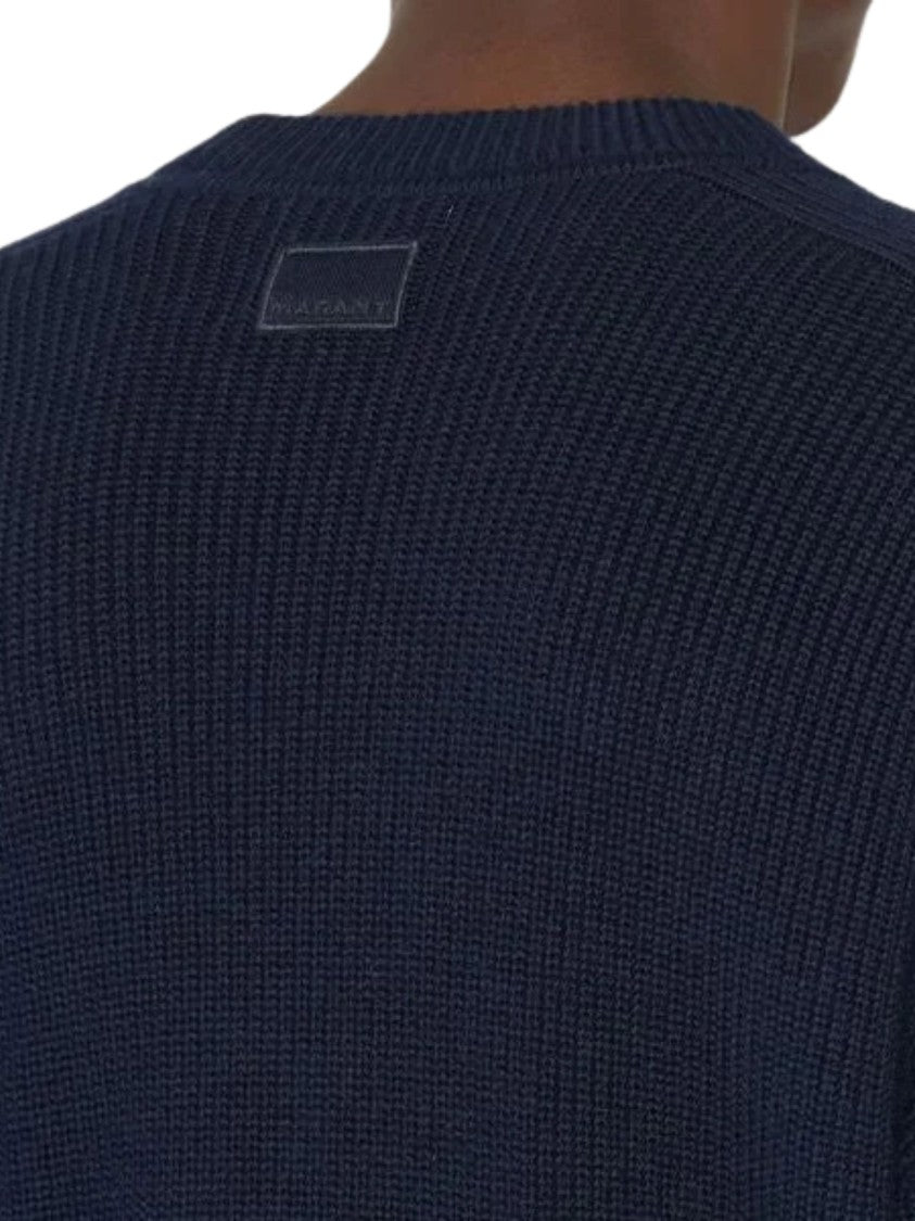 Isabel Marant Chunky Ribbed Knit Crew Neck Sweater