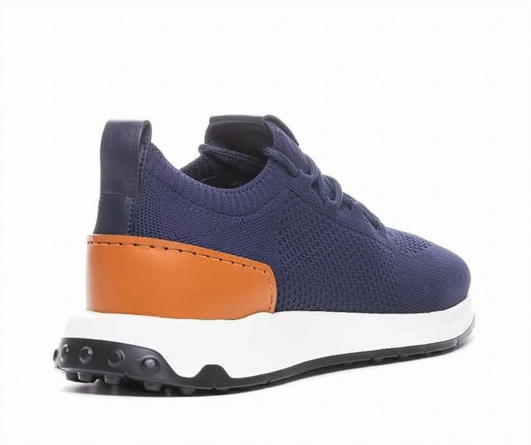 Tod's Deep Navy Knitted Fabric Sneakers
