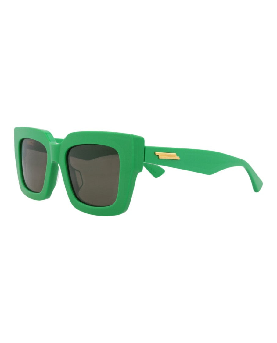 Bottega Veneta Square-Frame Recycled Acetate Sunglasses With Gold-Tone Accents