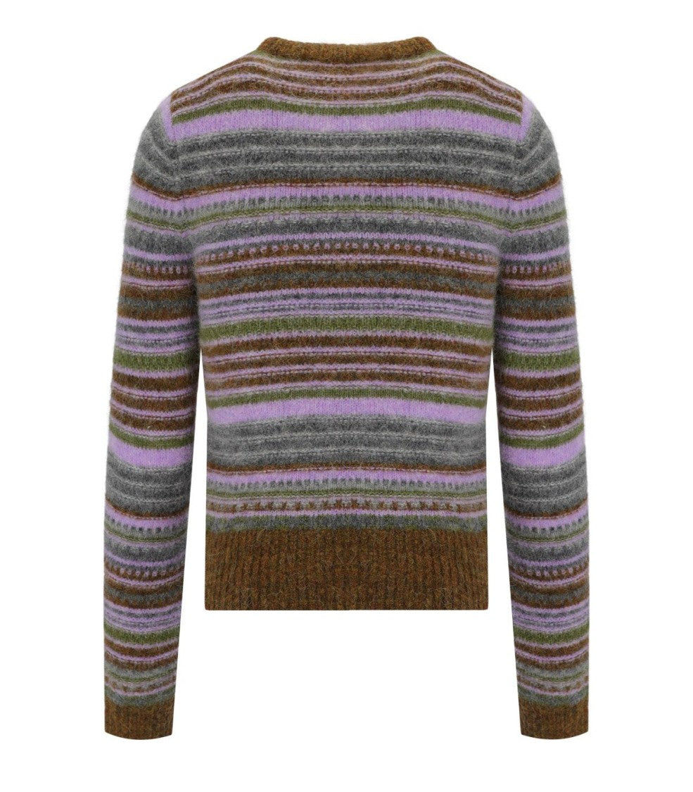 Ganni Multicolor Striped Cardigan