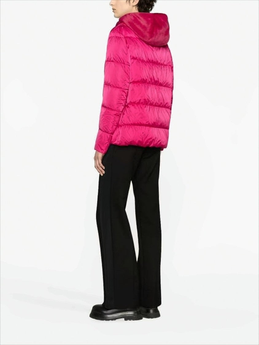 Herno Fuchsia Quilted Down Jacket With High Collar