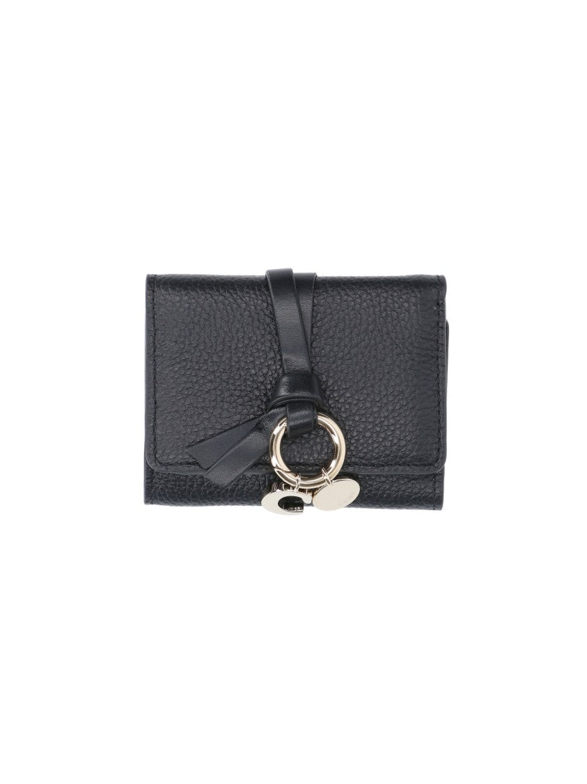 Chloé Black Alphabet Textured Leather Wallet