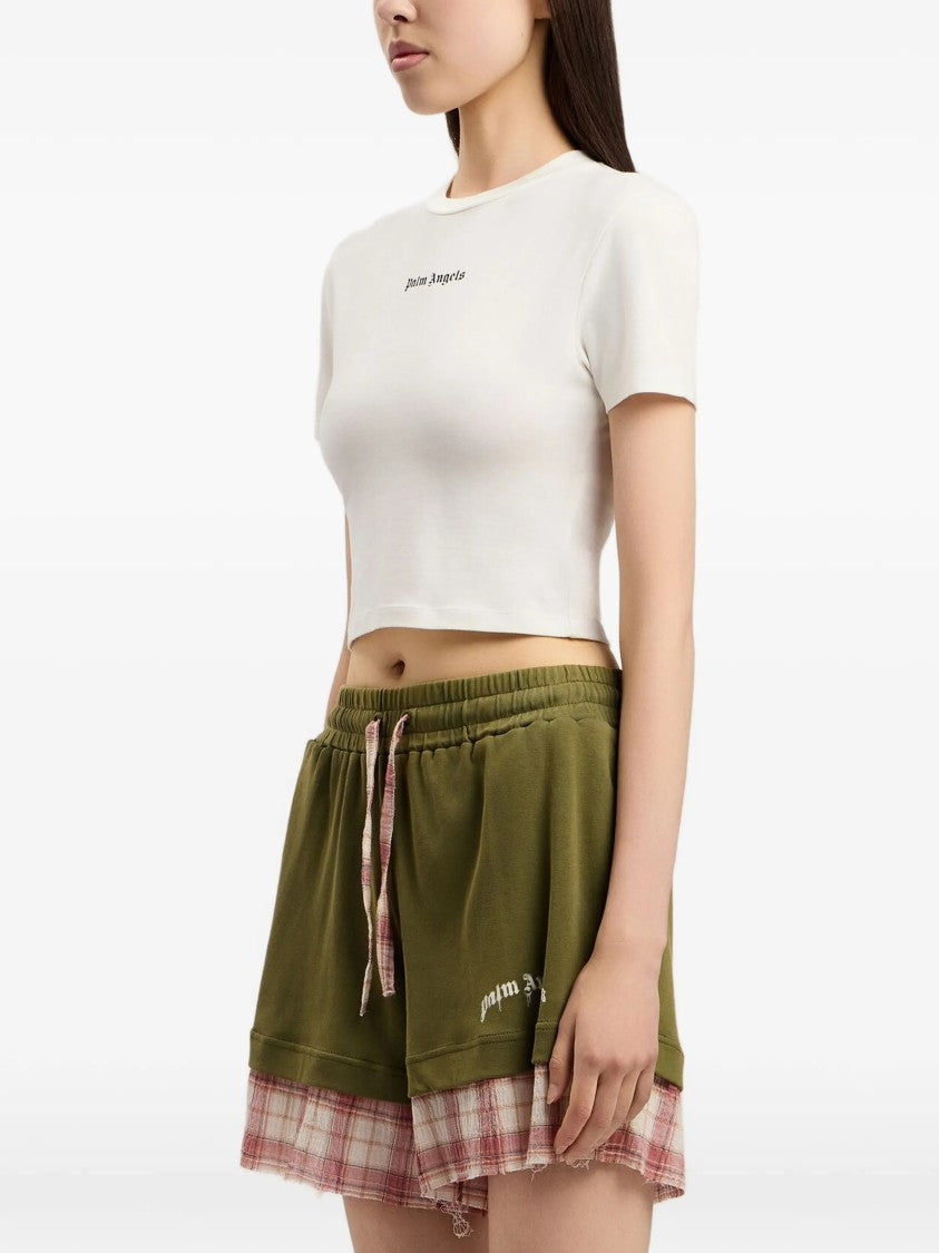 Palm Angels Classic Logo Baby Tee Cropped Shirt