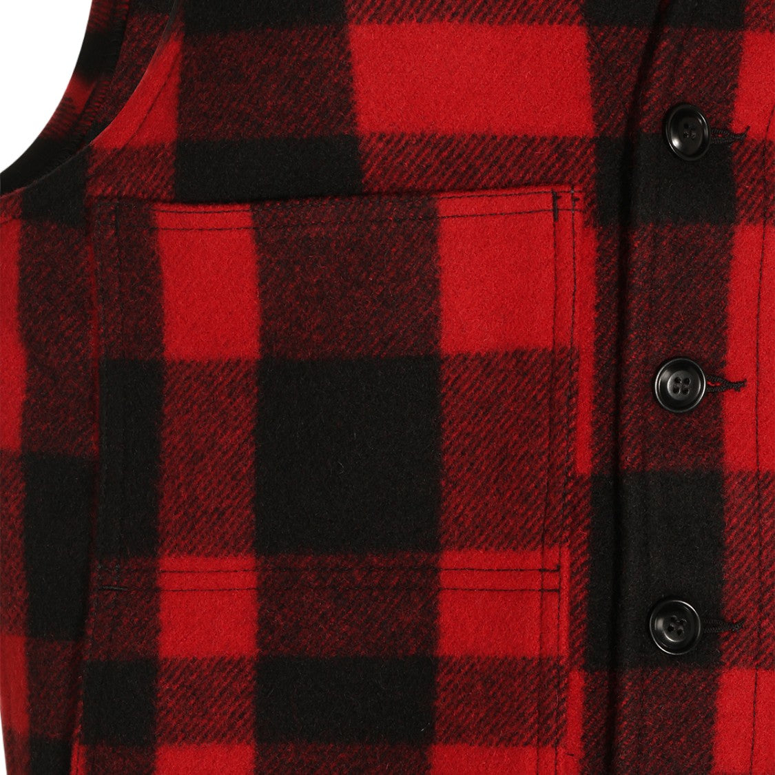 Filson Buffalo Plaid Button-Down Patch Pocket Vest