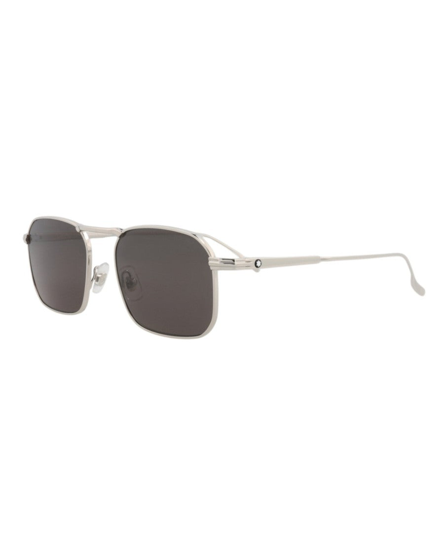 Montblanc Square-Frame Metal Sunglasses