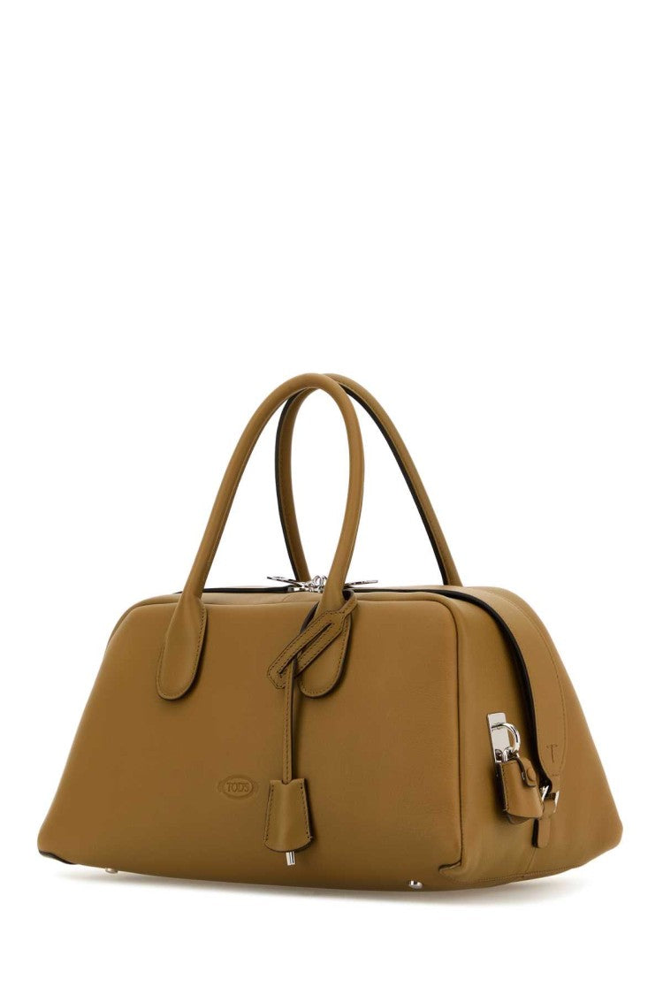 Tod's Khaki Leather Medium Darsena Handbag