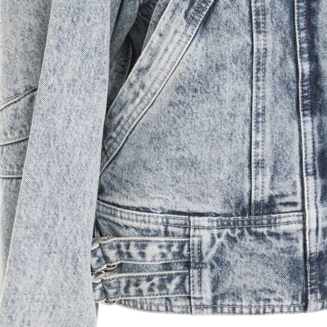 Isabel Marant Étoile Acid-Wash Denim Jacket With High Collar