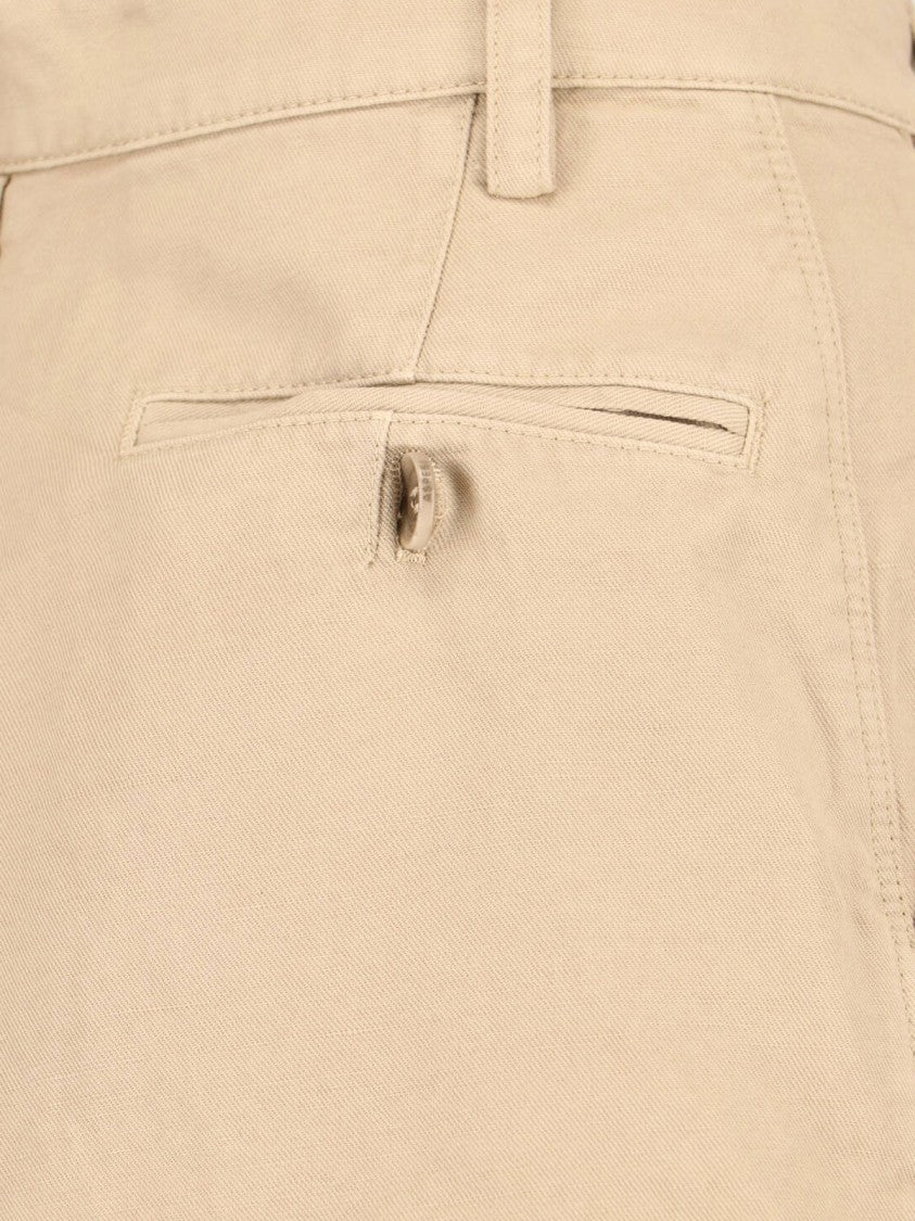 Aspesi Beige Cotton Linen Shorts