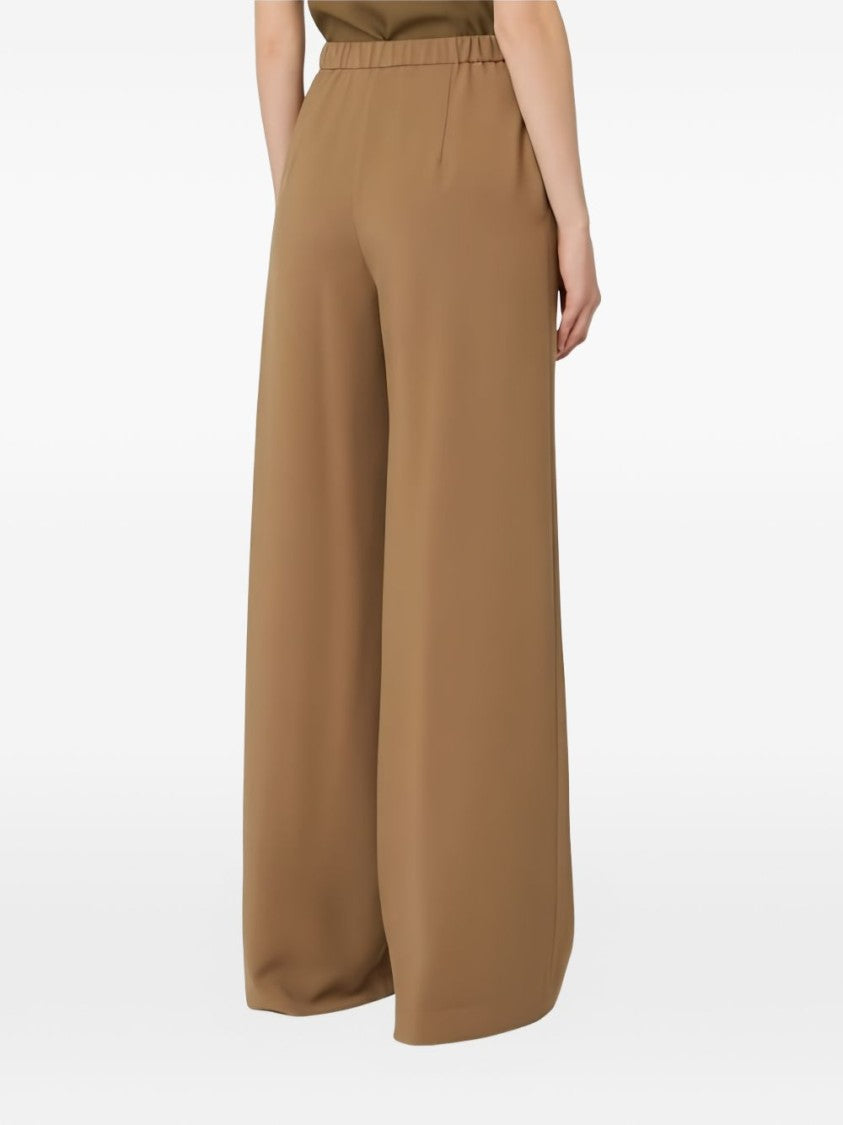 Max Mara Camel Wide-Leg Virgin Wool Trousers