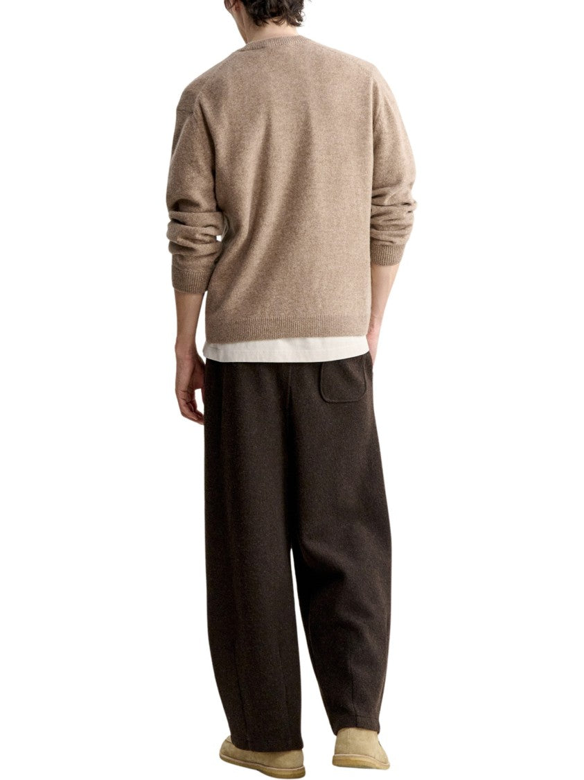 Maison Kitsuné Lambswool Knitwear Sweater With Embroidered Fox Head
