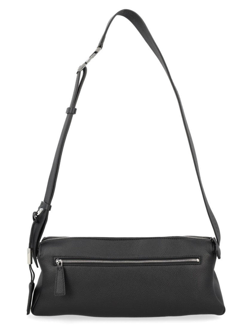Max Mara Elongated Leather Shoulder Bag With Subtle Logo Detail
