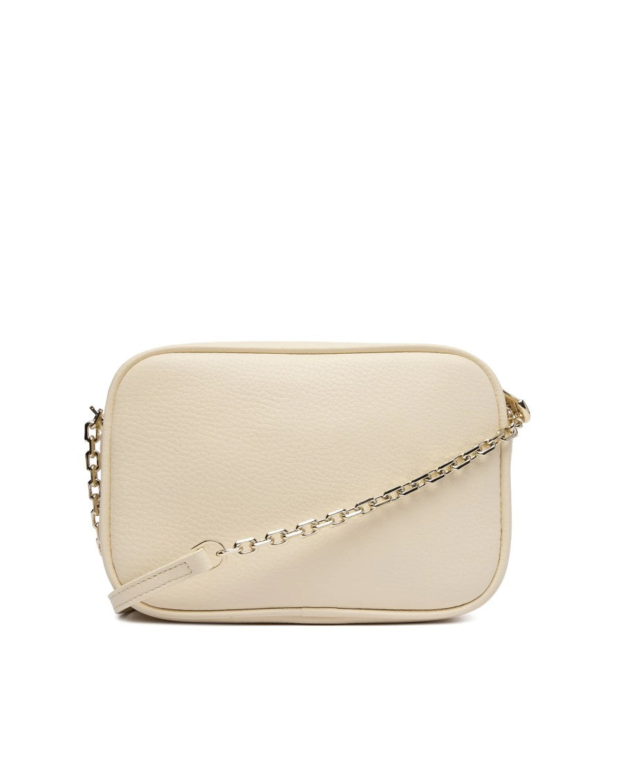 Patrizia Pepe Wooly White Leather Crossbody Bag