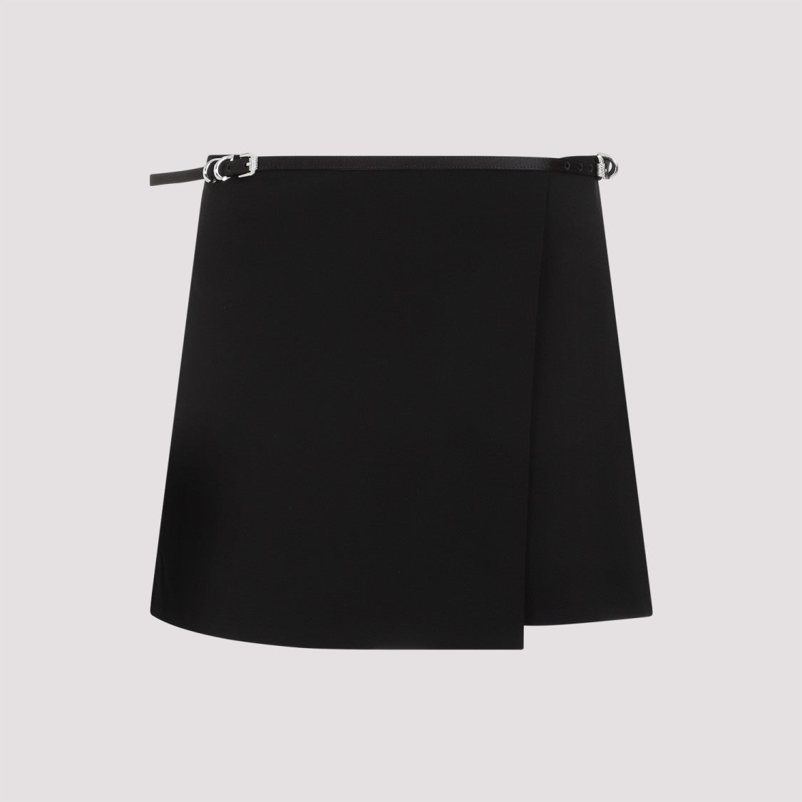 Givenchy Black Acetate Mini Wrap Voyou Skirt