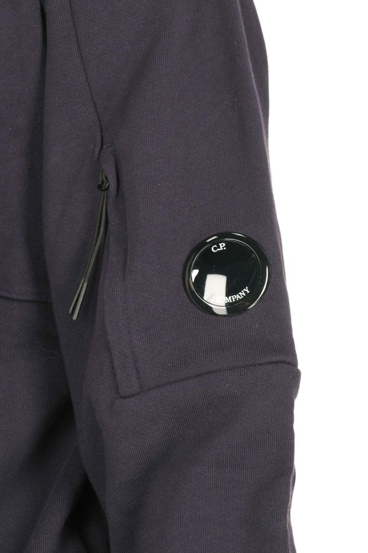 C.P. Company Diagonal Cotton Hoodie With Kangaroo Pocket