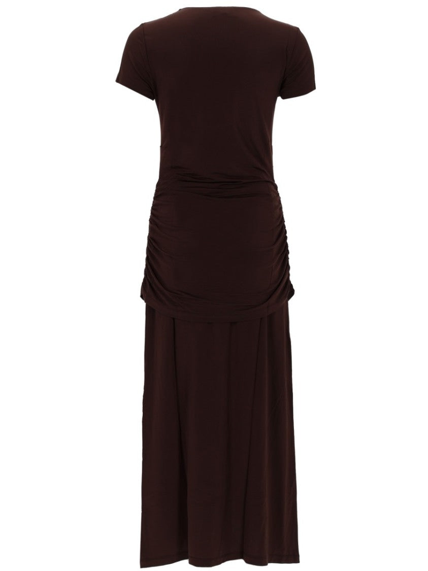 Baum Und Pferdgarten Jule Ruched Figures Side Slits Midi Dress