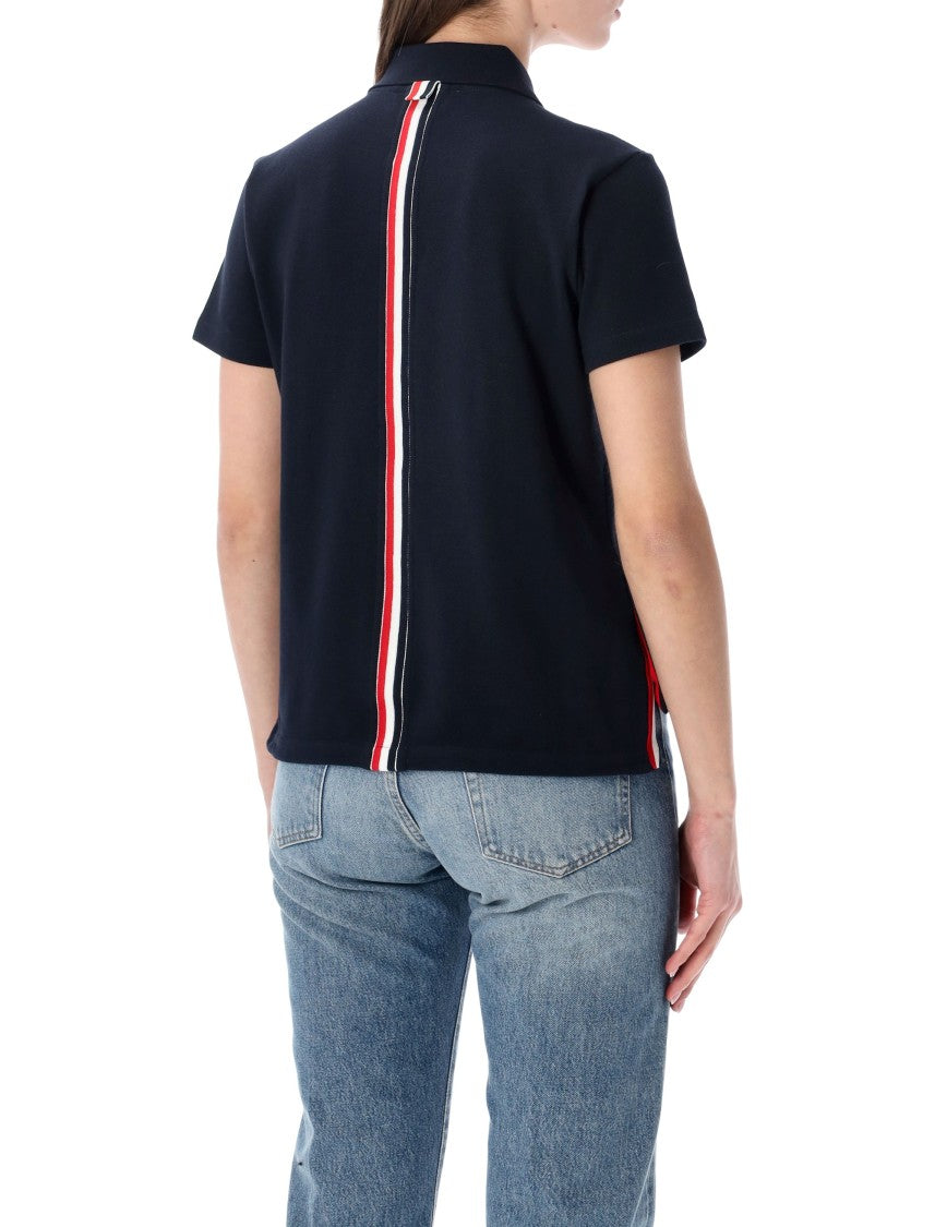 Thom Browne Relaxed Fit Cotton Piqué Polo
