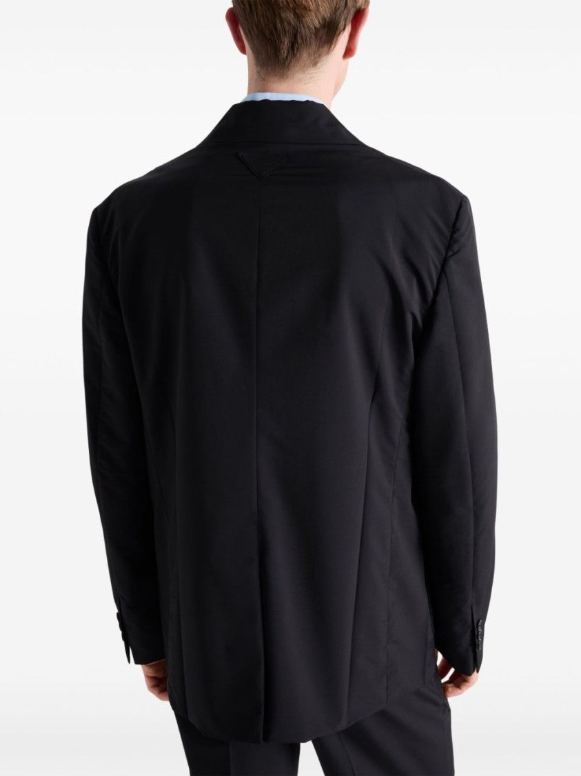 Prada Tailored Black Jacket With Notched Lapel