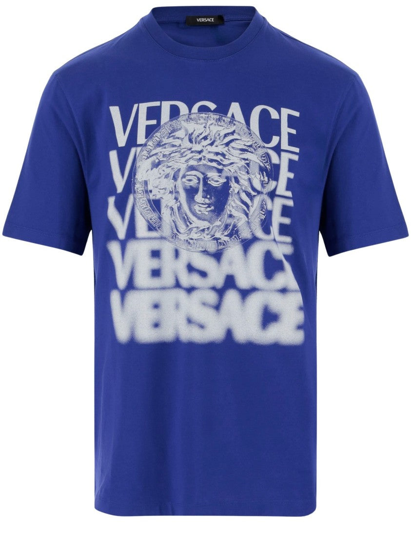 Versace Cotton T-Shirt With Logo