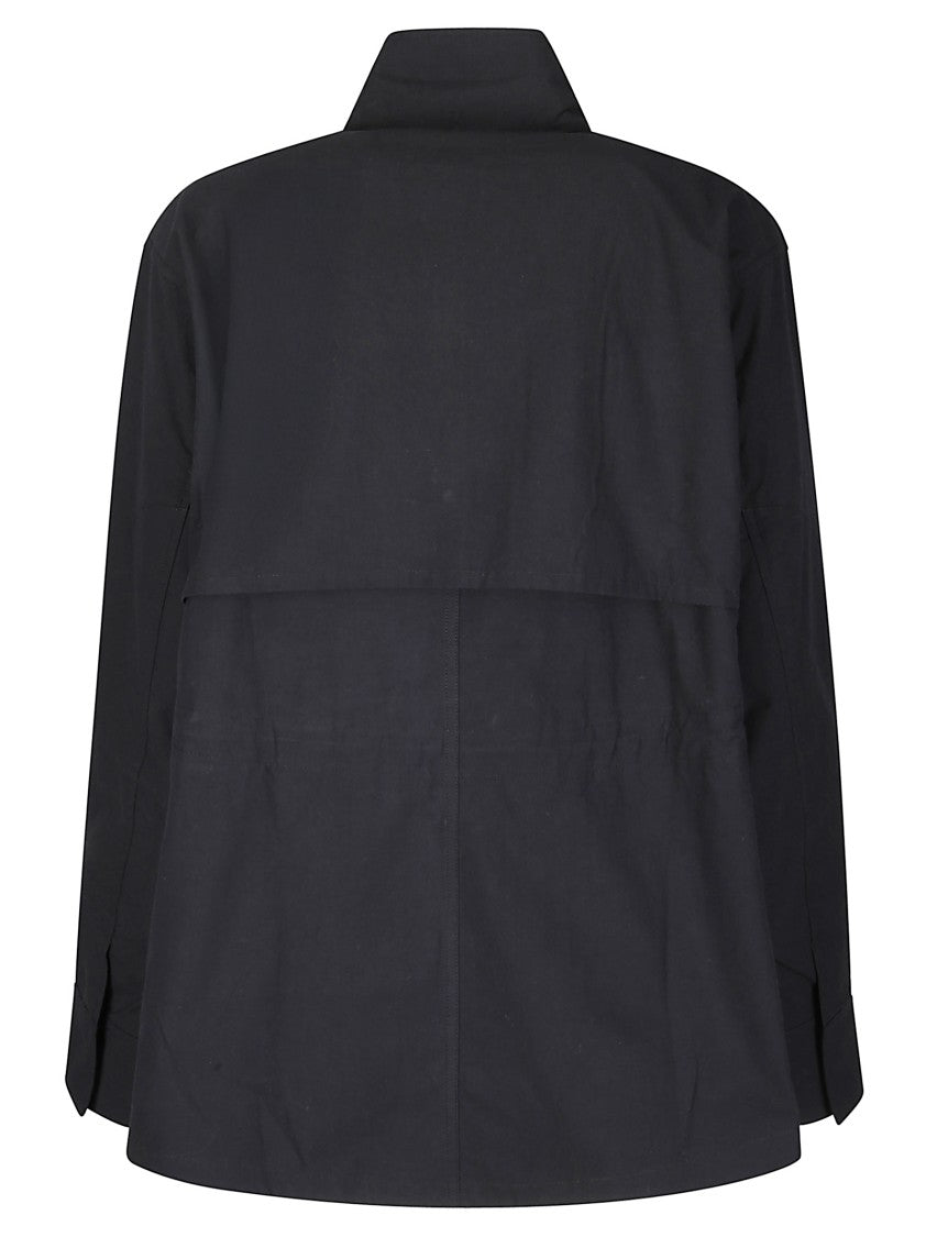 Studio Nicholson Military-Inspired Black Multi-Pocket Jacket With High Collar