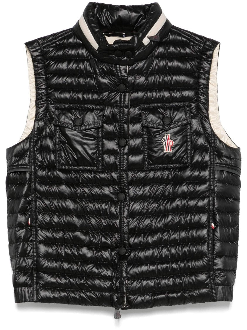 Moncler Grenoble Black Gumiane Water-Repellent Quilted Vest
