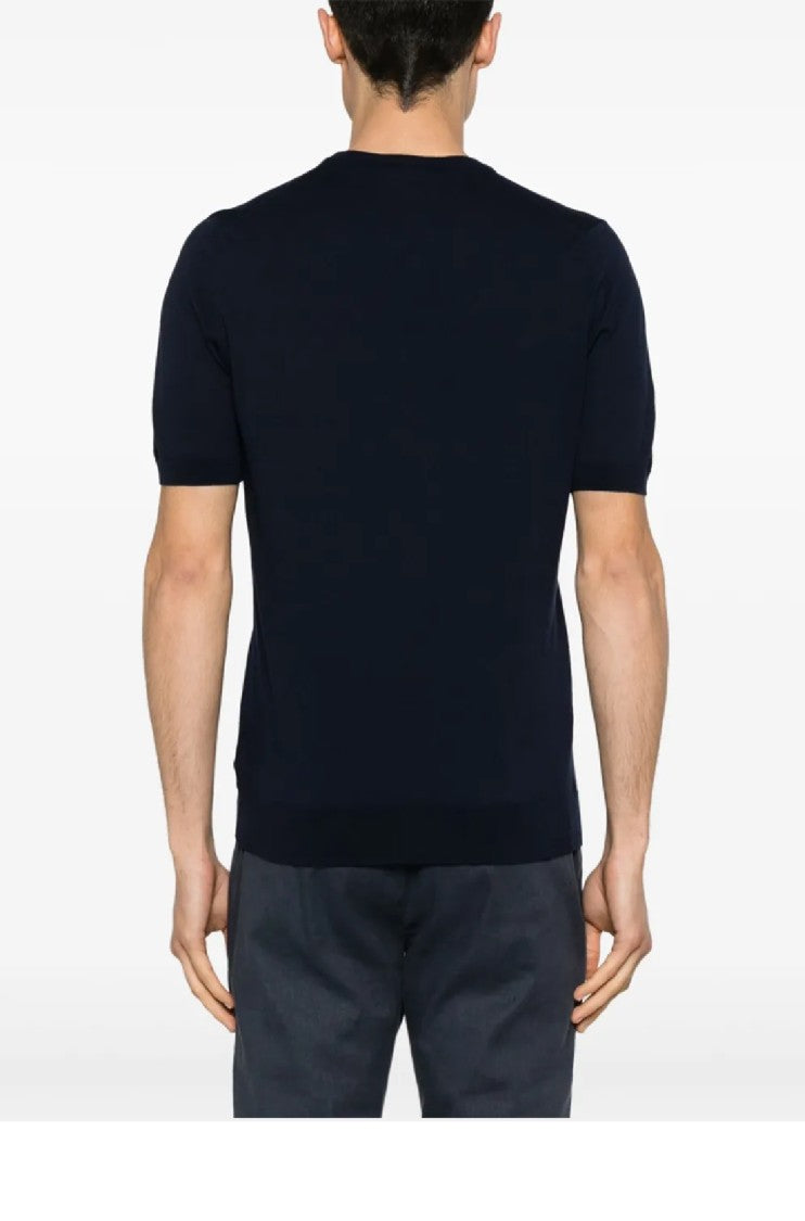 Tagliatore Classic Crew Neck Black T-Shirt With Timeless Design