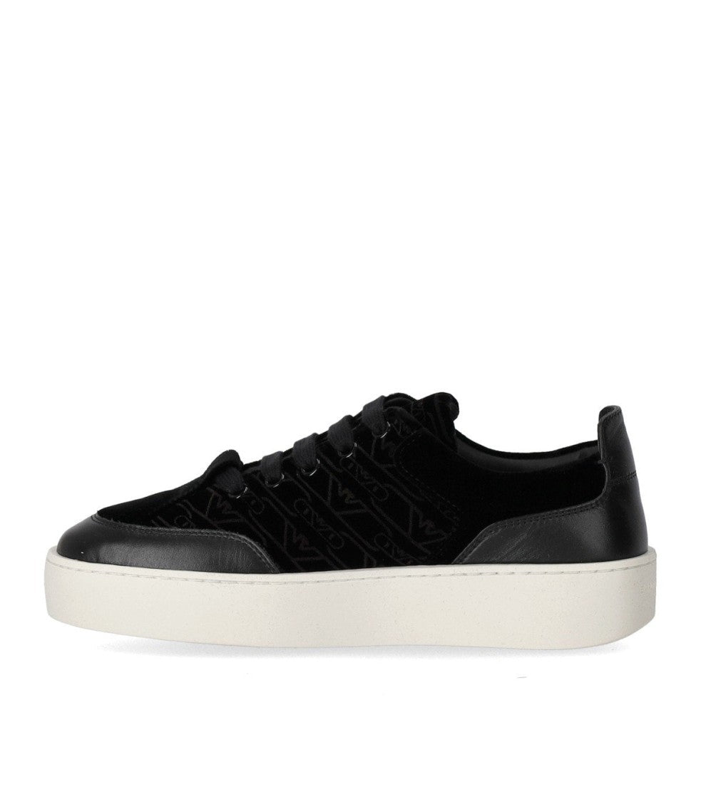 Emporio Armani Black Monogram Sneaker