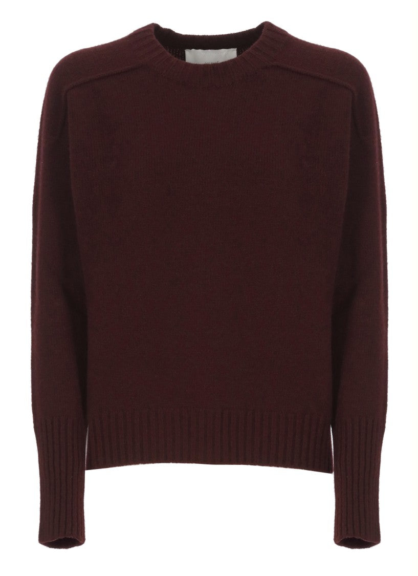 Vanisé Bordeaux Merino Wool And Cashmere Sweater