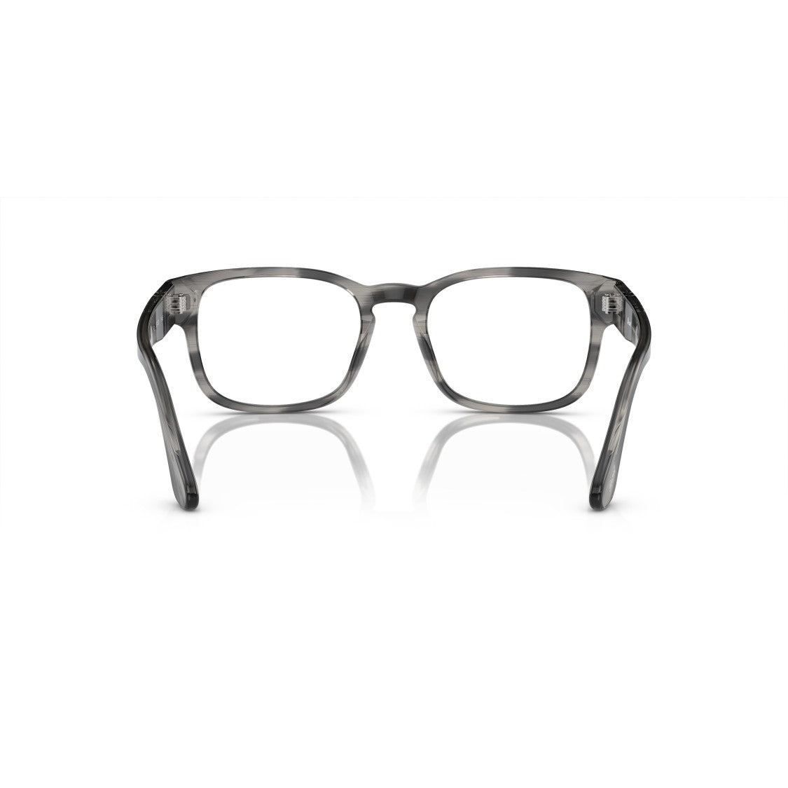 Persol 0Po3334v Translucent Acetate Rectangular Eyeglasses With Metallic Details