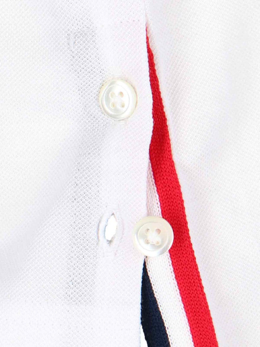 Thom Browne Pique Pocket Logo Polo – White
