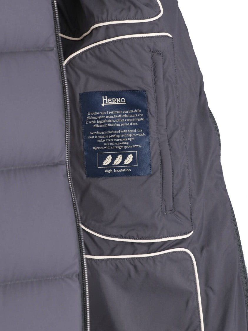 Herno Technical Fabric Padded Parka With Adjustable Hood