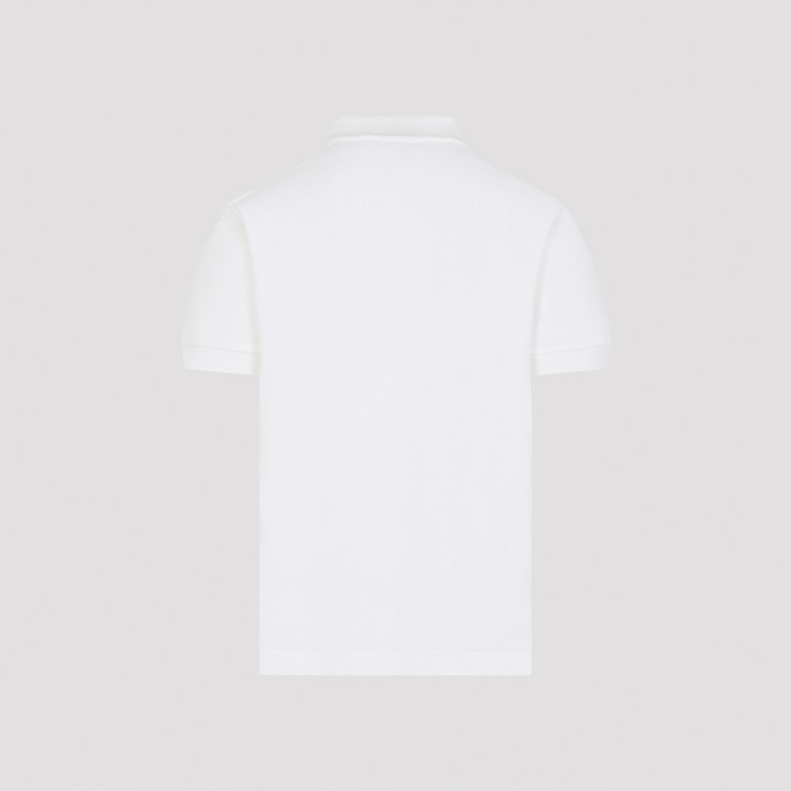 Burberry Relaxed-Fit White Cotton Blend Polo Shirt