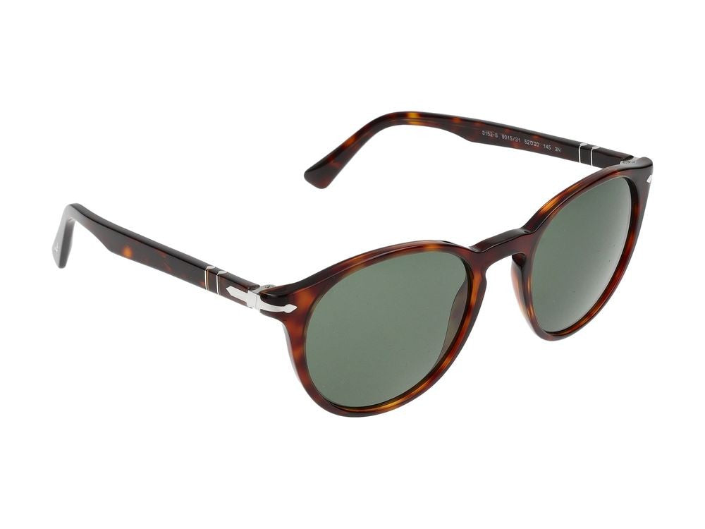 Persol Round Tortoiseshell Acetate Sunglasses With Silver Accents