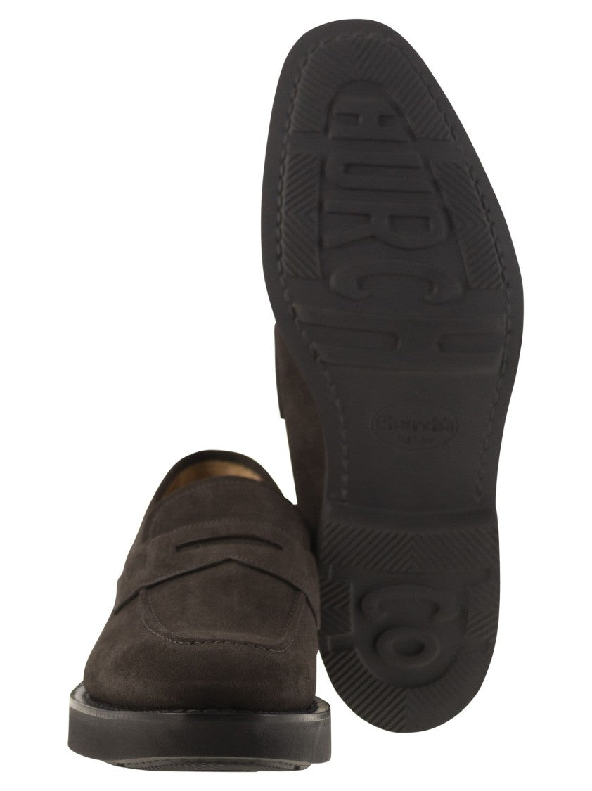 Church's Suede Calfskin Moccasin With Tapered Silhouette