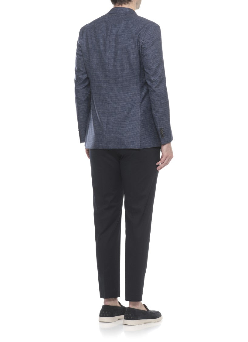 La Torre Red Blue Pied De Poule Blazer