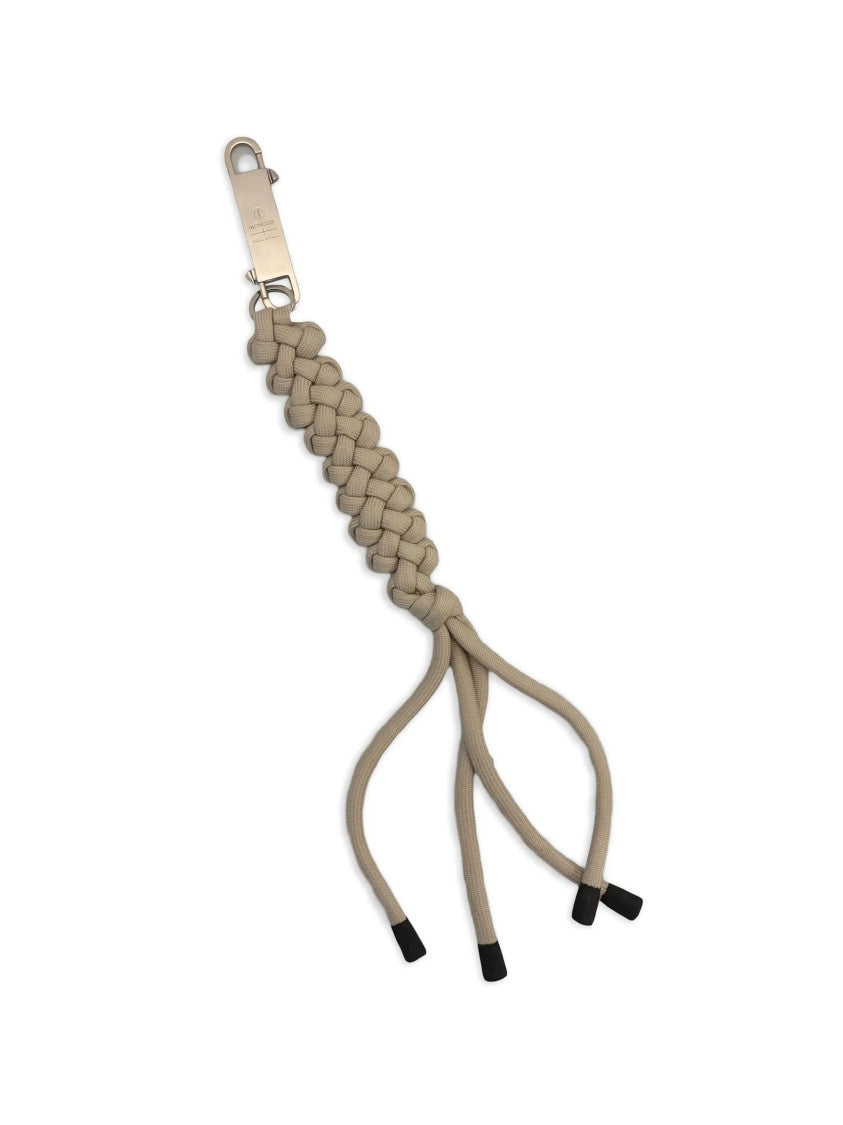 Moncler X Rick Owens Beige Braided Rope Keyring