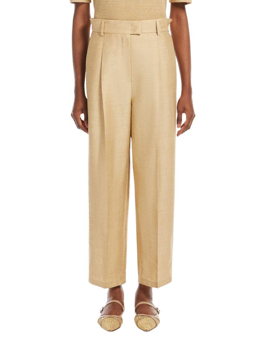 Max Mara Relaxed-Fit Wide Leg Trousers With Pleated Front