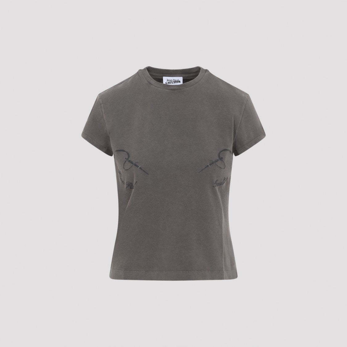 Jean Paul Gaultier Slim Fit Cotton T-Shirt With Embroidered Details