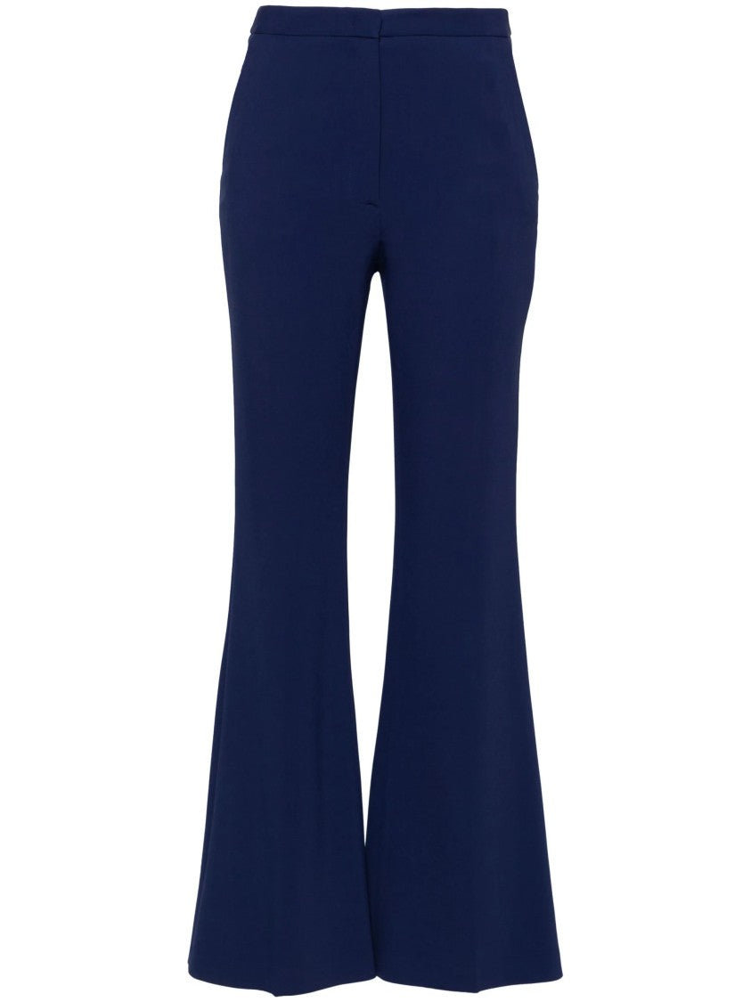 Etro Flared Blue Trousers With Smooth Finish