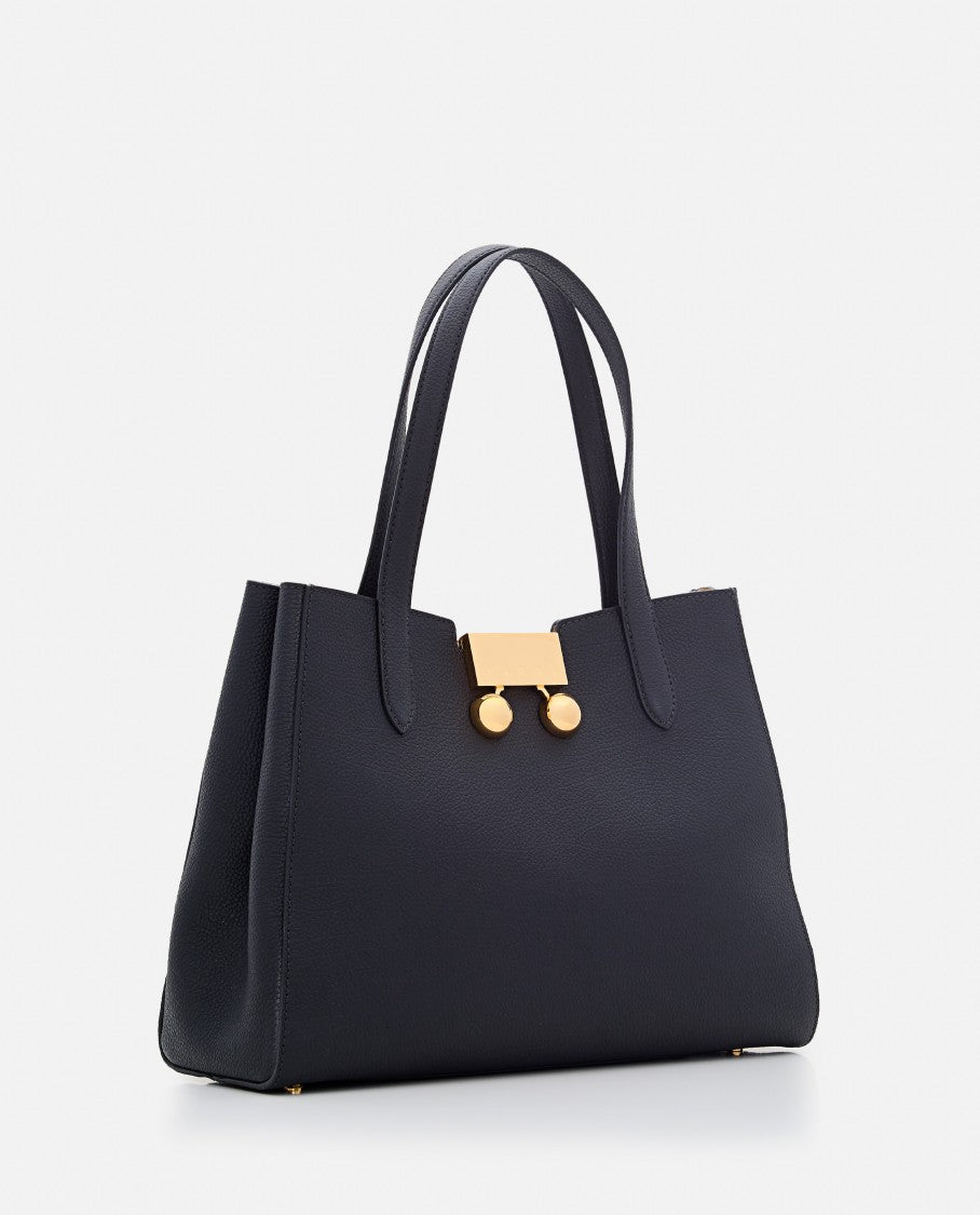 Marni Black Handbag With Gold-Tone Clasp