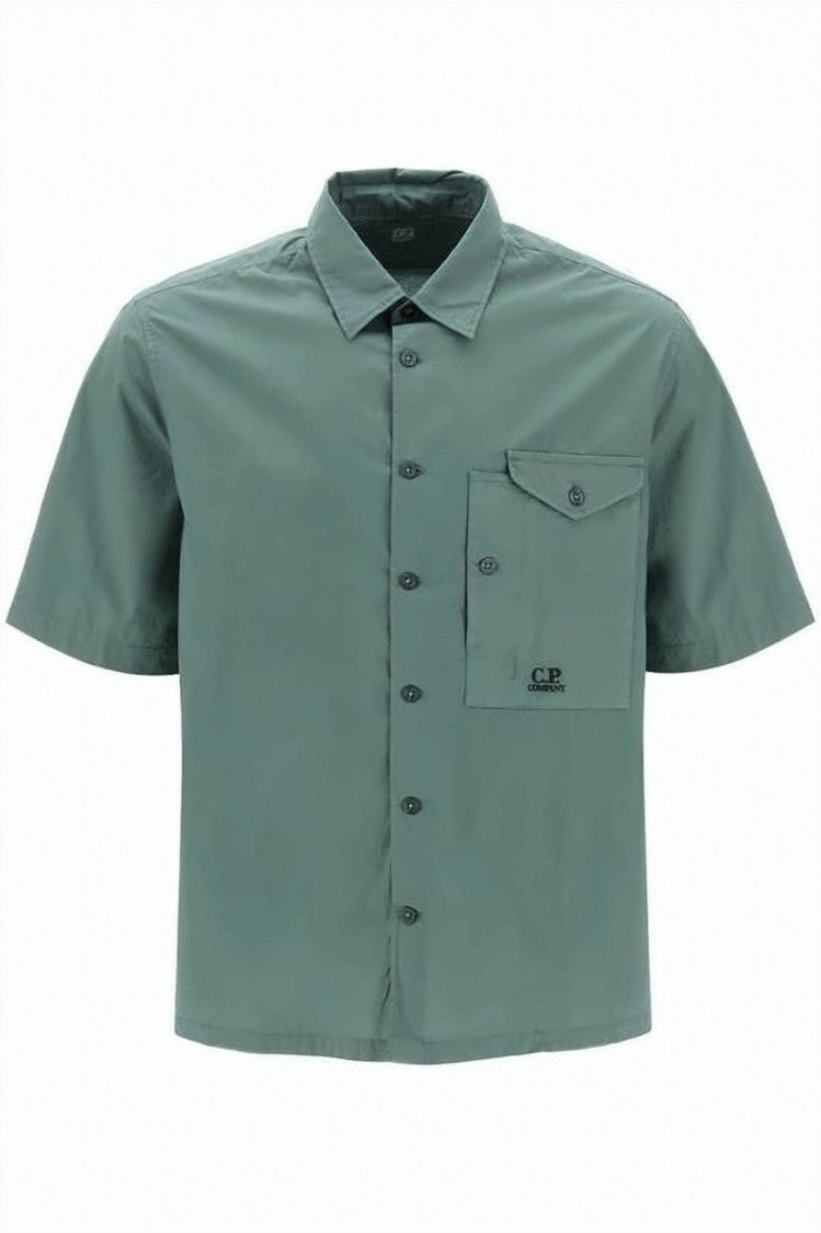 C.P. Company Boxy-Fit Short-Sleeve Shirt With Classic Collar