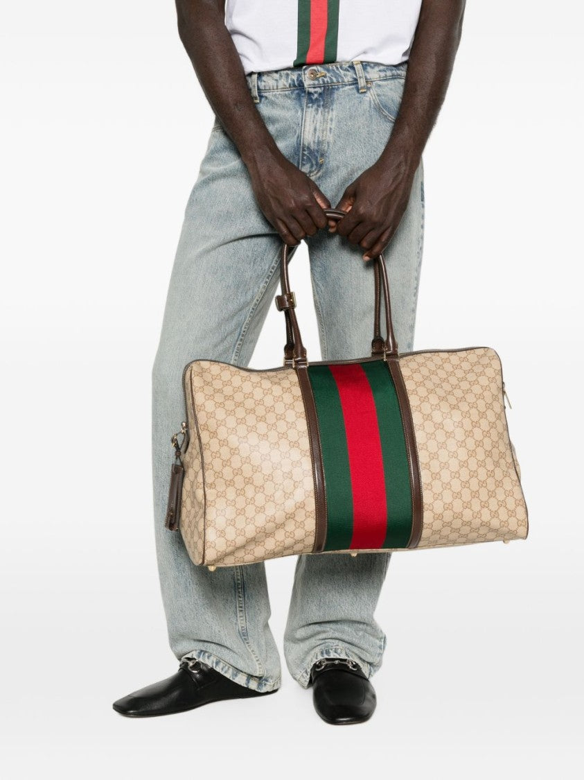 Gucci Monogram Web Stripe Large Duffle Bag