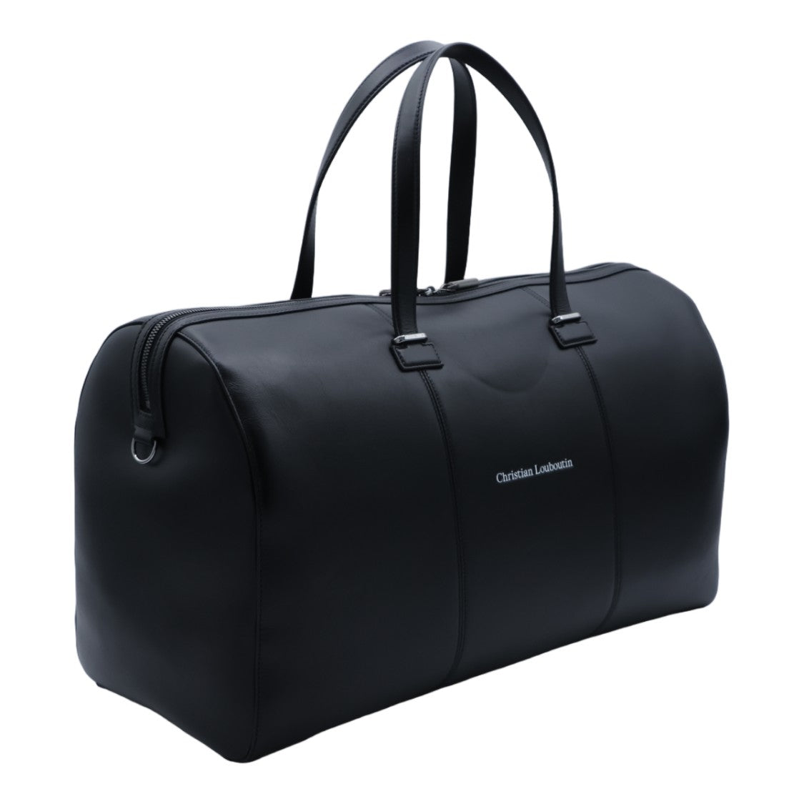 Christian Louboutin Black Minimalist Structured Duffle Bag
