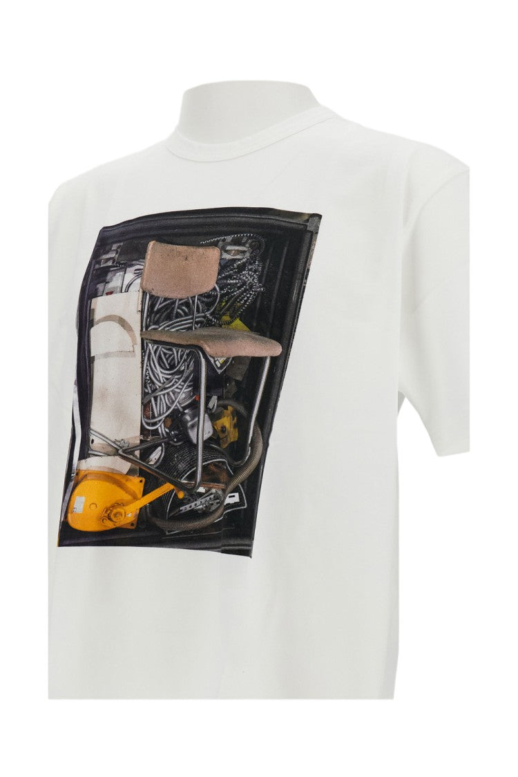 Junya Watanabe Artistic Graphic Cotton Jersey T-Shirt