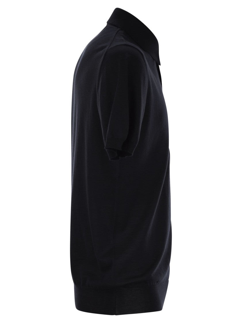 Kiton Short-Sleeved Polo Shirt In Soft Cotton