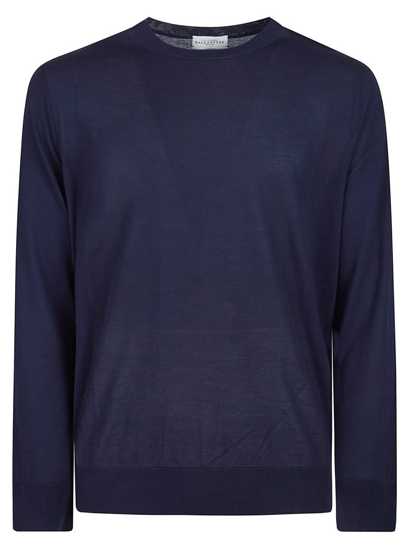 Ballantyne Plain Classic Crew Cotton Sweater