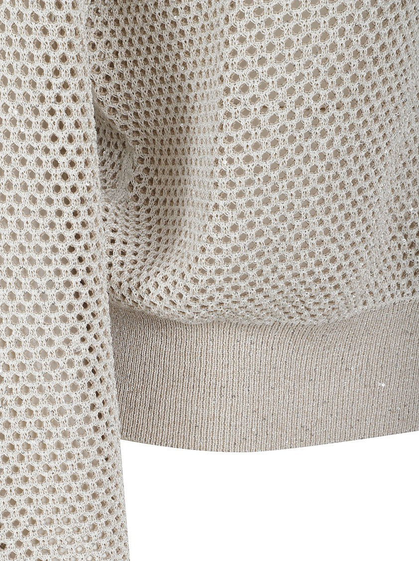 Fabiana Filippi Lightweight Open-Knit Mesh Jacket With Fitted Silhouette