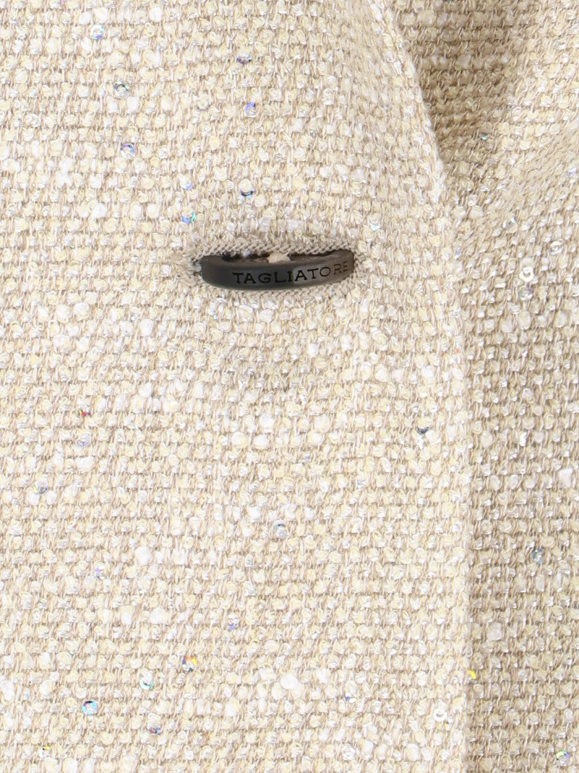 Tagliatore J Bertha Single-Breasted Blazer – Cream