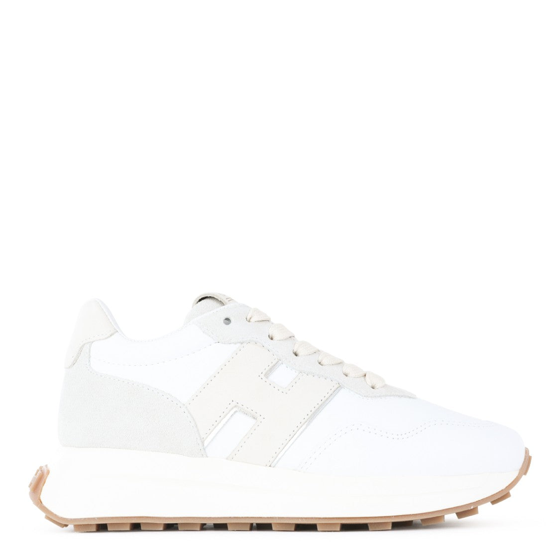 Hogan White Leather Sneakers